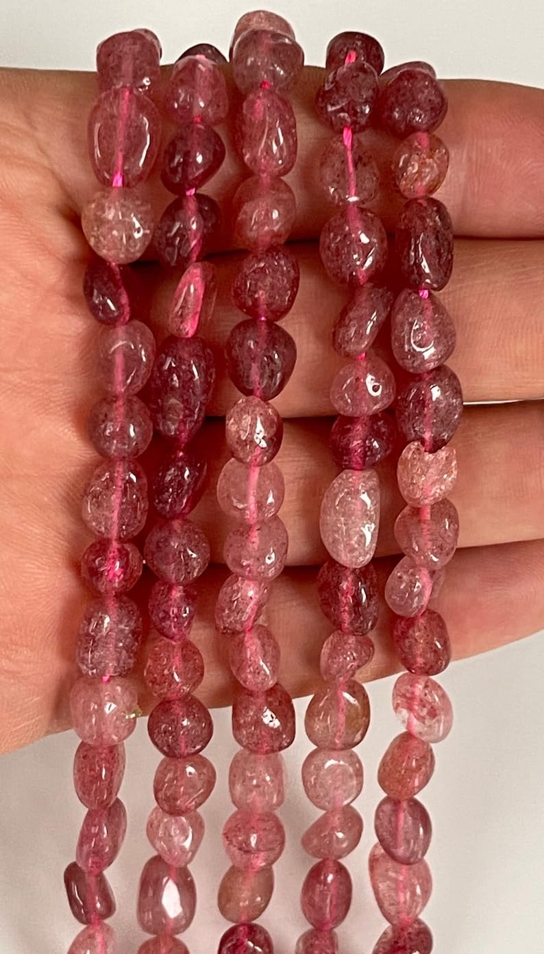 Perles à facettes quartz fraise naturel 3mm pour créer un cadeau de bijoux personnalisés