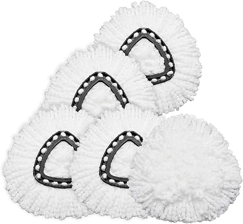 Paquete de 4 recambios de fregona de repuesto para fregona EasyWring, repuesto de cabezal de trapeador giratorio EasyWring