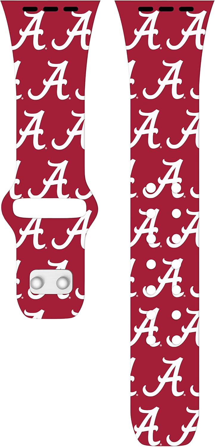 AFFINITY BANDS Alabama Crimson TideHD Combo Package Compatible with Apple Watch and AirPods Gen 1 & 2 (38/40/41mm (42mm Series 11) Short Repeating)