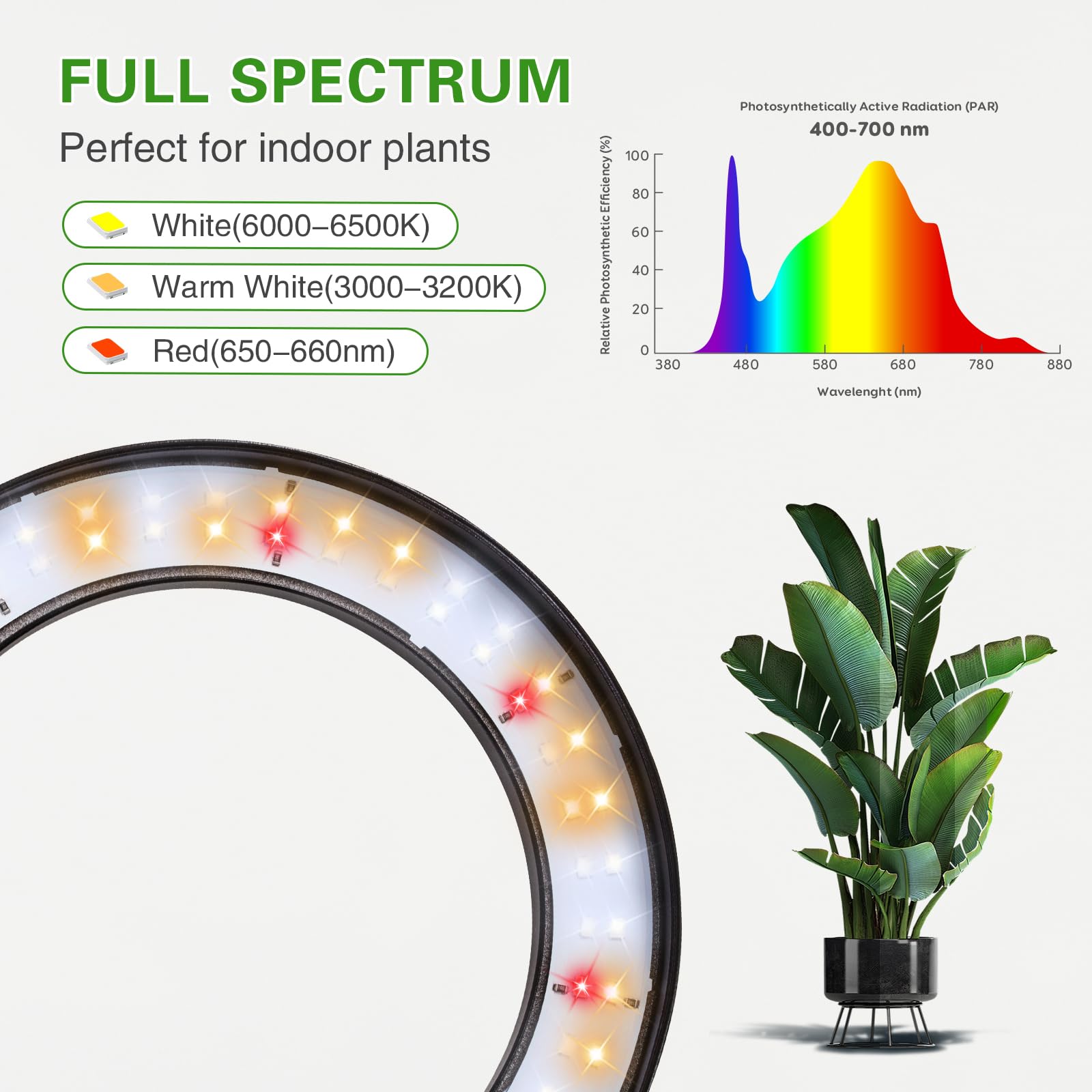 Full Spectrum Grow Light With Stand For Indoor Plants, Floor Plant