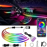 Vista 13 de Luces acrílicas para interior de automóvil, tira de luz LED AMKI para automóvil con control de aplicación y subcontrol, accesorios de automóvil, kit