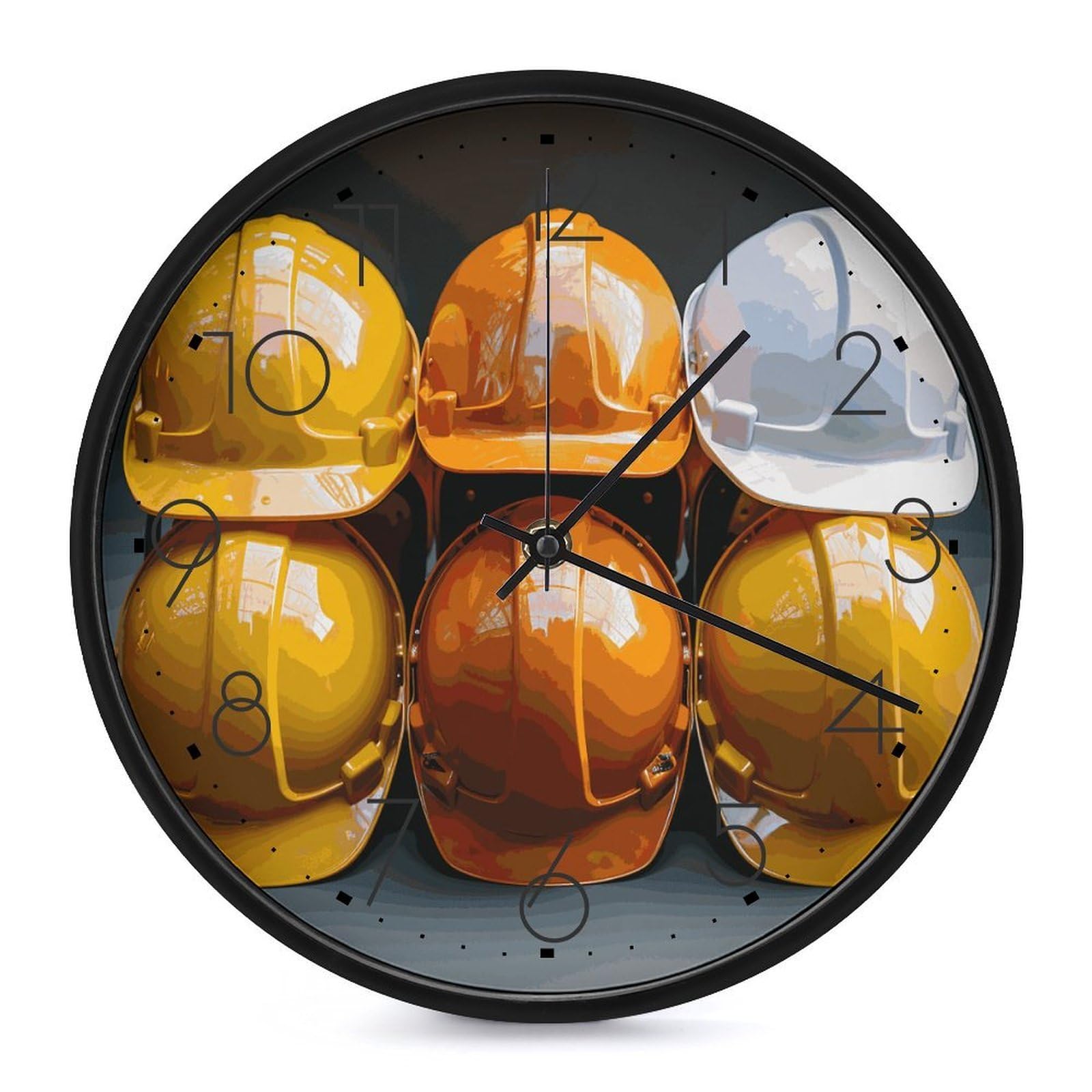 Horloge murale ronde fonctionnant à piles avec grands chiffres 25 cm
