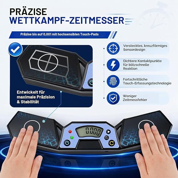 Speed Cube Timer Touch Control Timer Professional Digital Timer for Speed Cubing Competitions