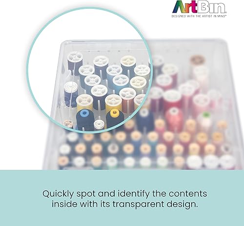 Miniatura 7 de ArtBin caja de hilos - contenedor de almacenamiento con charolas extraíbles con carretes de hilos, 9002AB