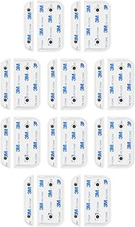 Ring Compatible Contact Sensor Adhesive | Ring Magnet Mounting Tape Replacement Pads | Works with Door, Window, Wall Alarm Sensors | Easy Mount, No Cutting, Peel and Stick (10 Sensor + 10 Magnet Side)