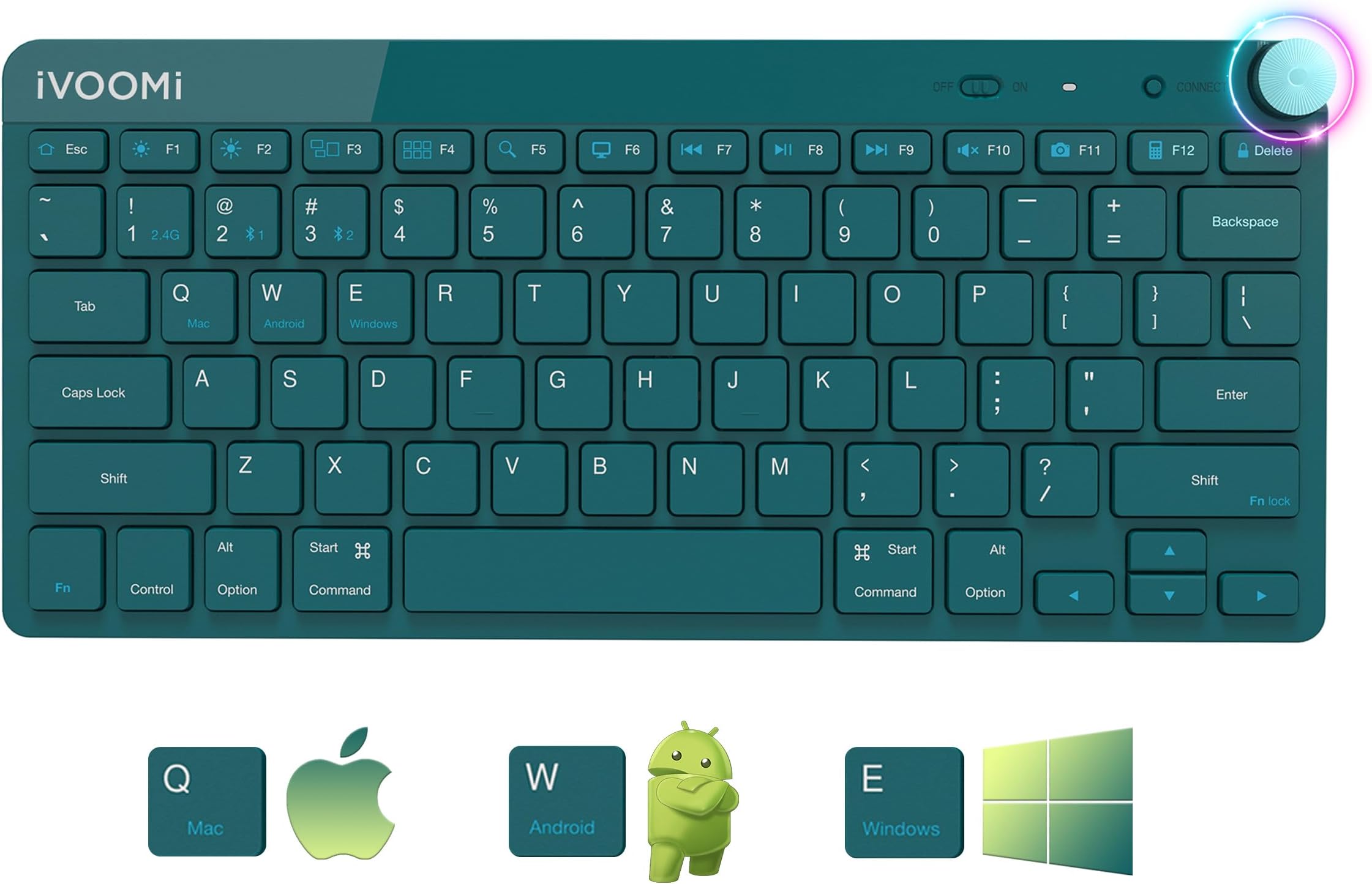 Amazon.in: Buy iVOOMi Finn Wireless 2.4 ghz/Dual BT Keyboard, BIS ...