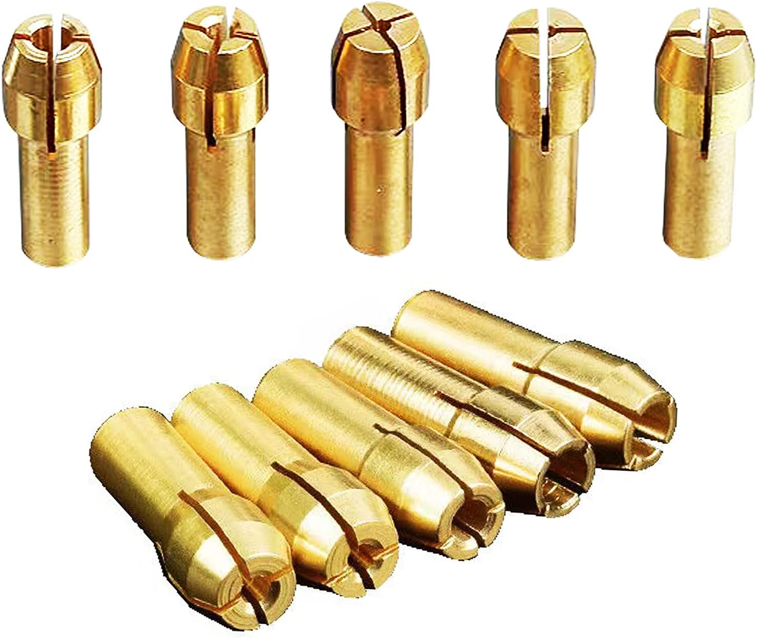 SJZBIN Brass Collet Chuck Fits Dremel Rotary Tools, Collet Set for