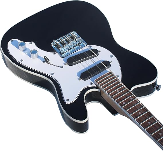 Batking Mandolin 8 Strings Acoustic Electric Mandocaster Instrument for Beginner Adults(Black)