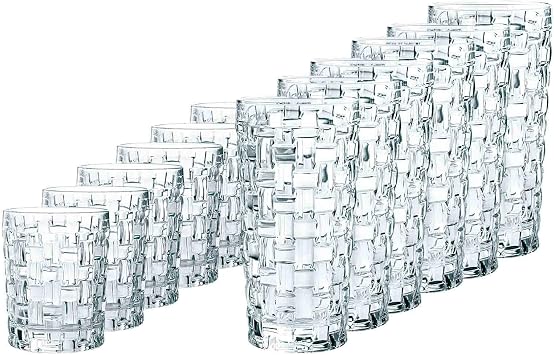 Nachtmann Bossa Nova 12 Piece Drinkware Set, Tumblers and Highball Glasses