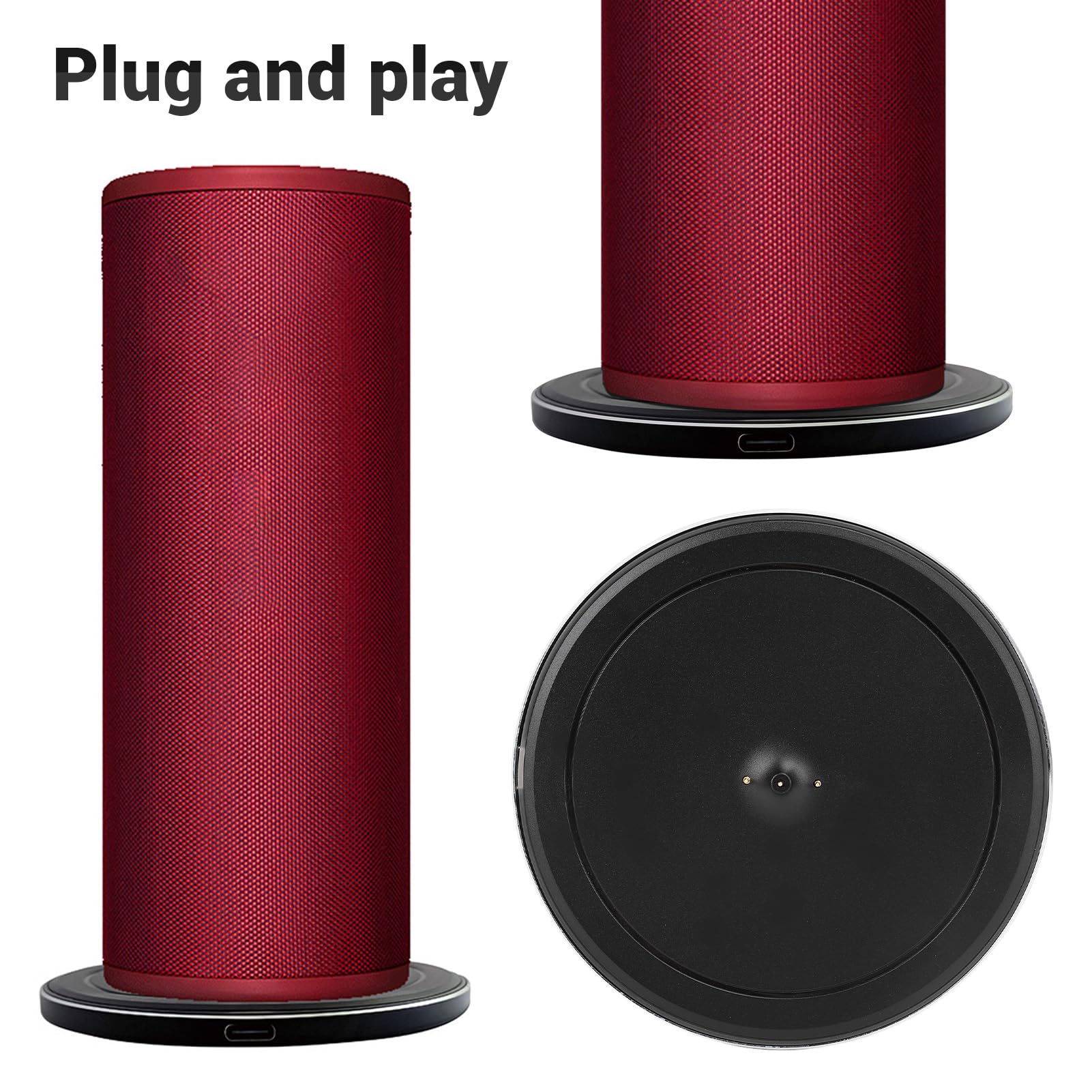 Base di Ricarica per Altoparlante Portatile, Stazione di Ricarica con Supporto e Cavo USB Type-C per Altoparlante Bluetooth
