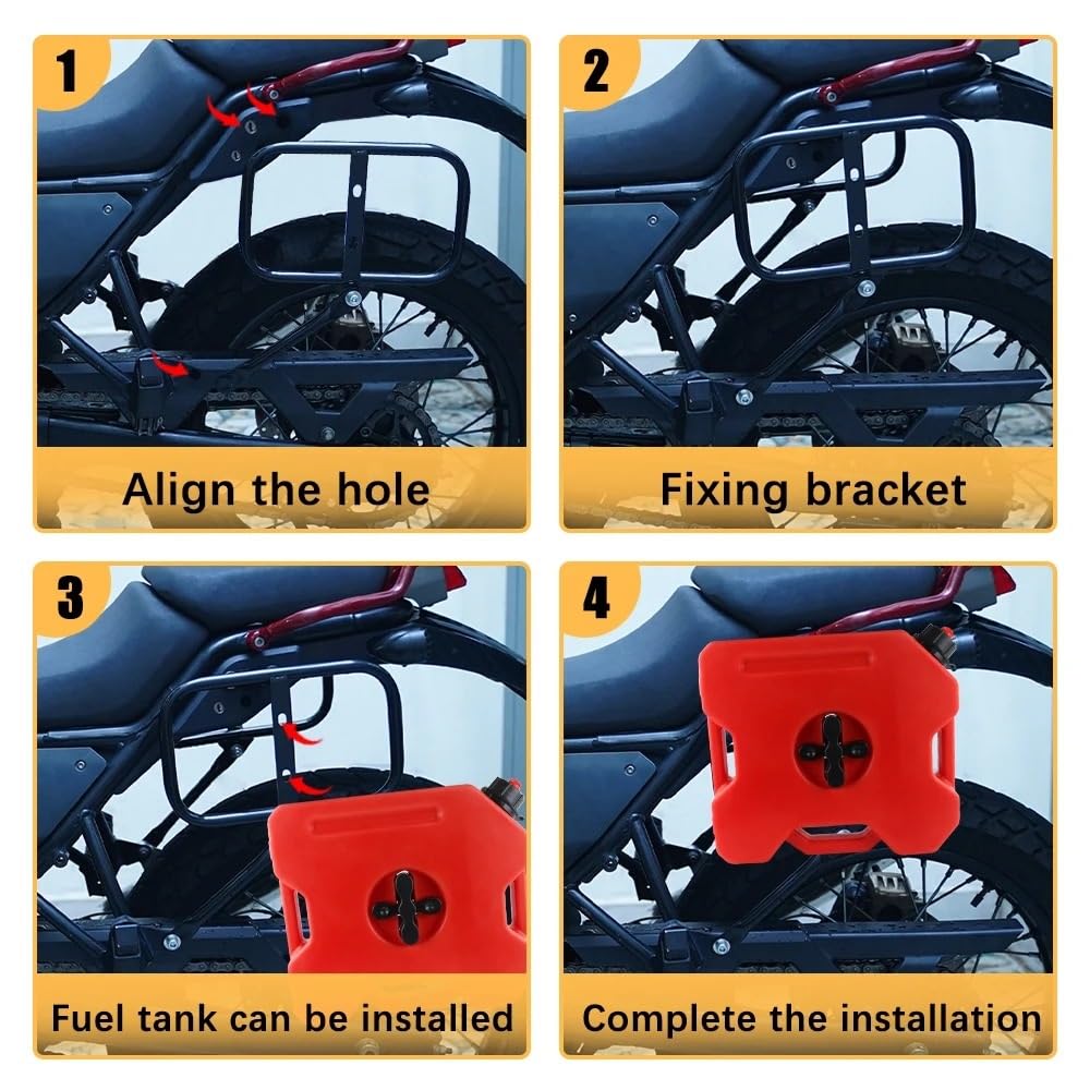 Portaequipajes Carga Portaequipajes Laterales para Royal para Enfield para Himalayan (2018-2023) para Scram 411 para Himalayan (2023) Soporte para Alforjas Motocicleta