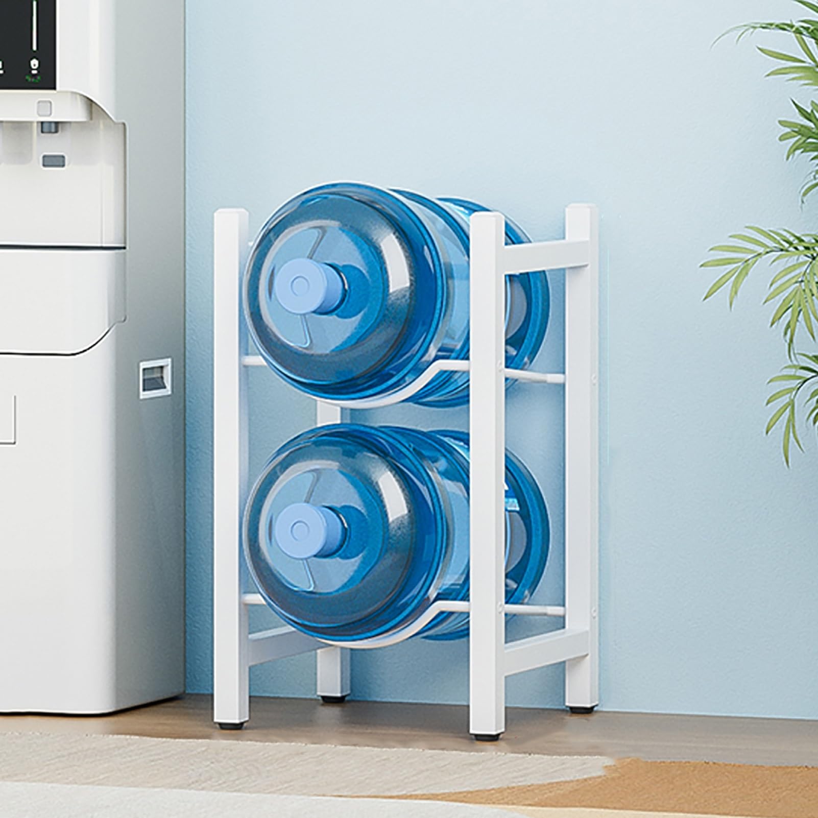 Soporte versátil para botellas que elimina el desorden y protege el suelo de cocina