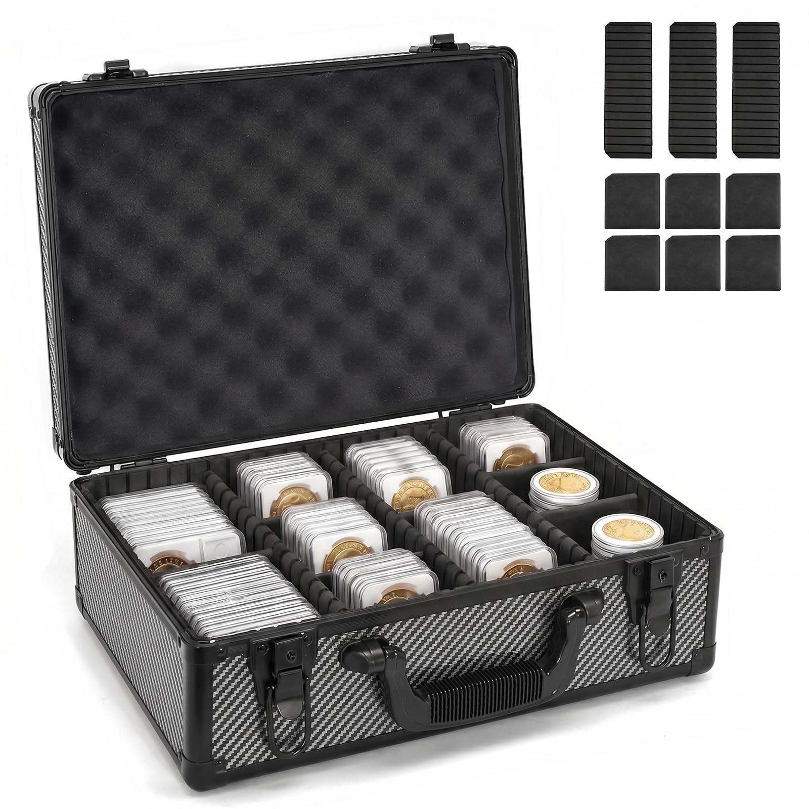 Photo 1 of LOCKCURX Carbon Fiber Coin Collection Case