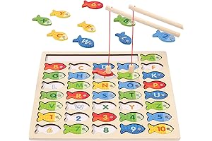 Wooden Magnetic Abc Fishing Game for Toddlers