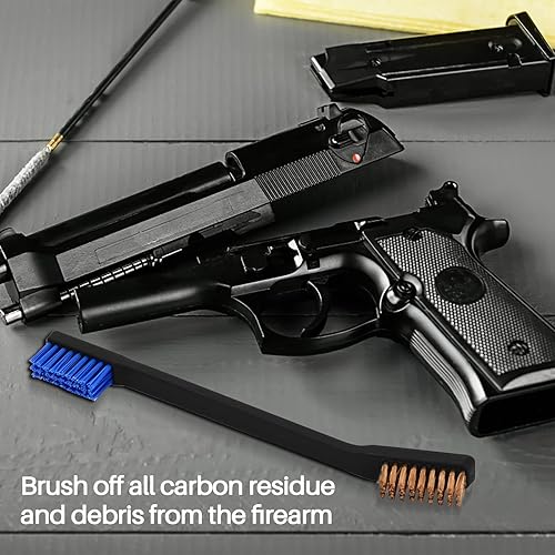 Miniatura 5 de Raiseek Paquete de 10 cepillos de limpieza para pistolas de doble extremo, cepillos de cerdas de nailon de latón multifunción..