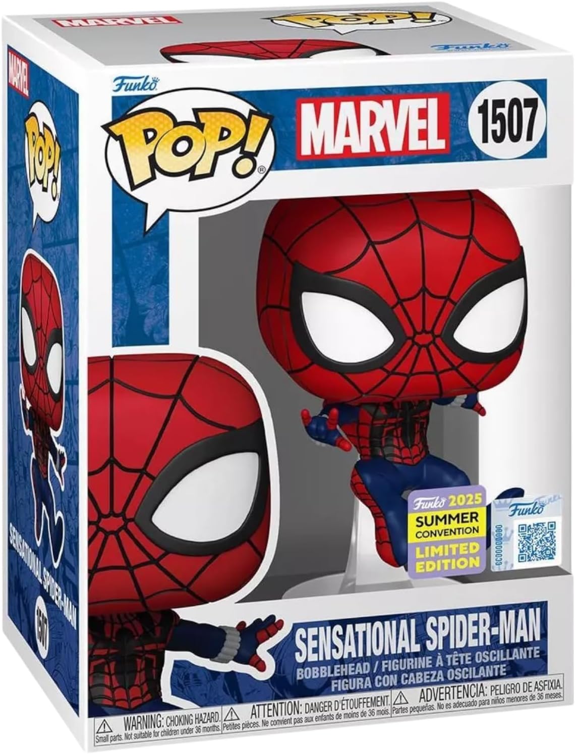 POP Sensational Spider-Man Funko 2025 Summer Convention Limited Edition 1507 (with Plastic Protection)