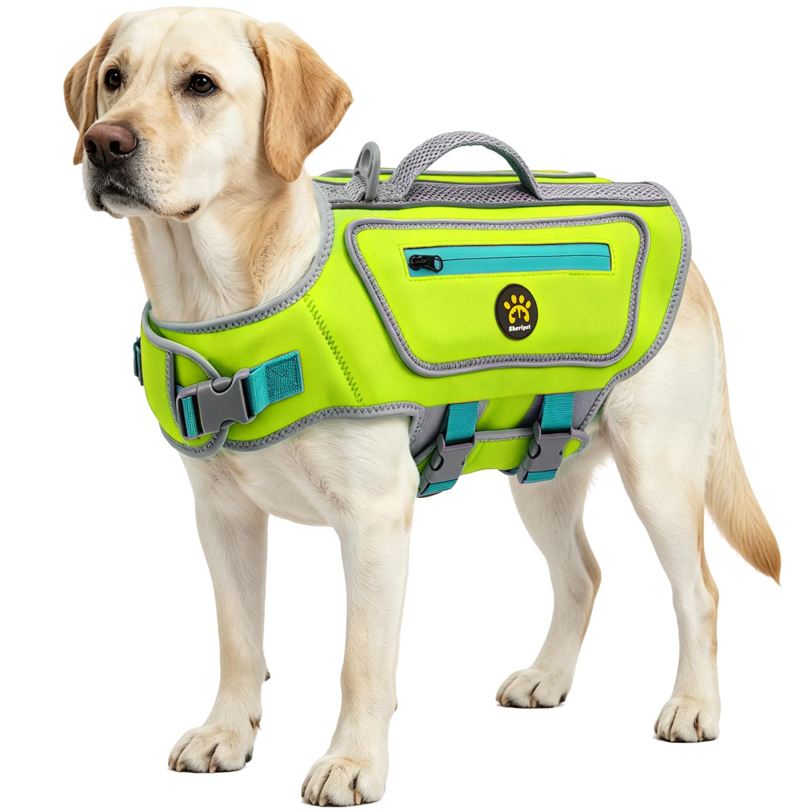 Sheripet Life Jacket for Dogs, High Flotation Pet Swim Vest