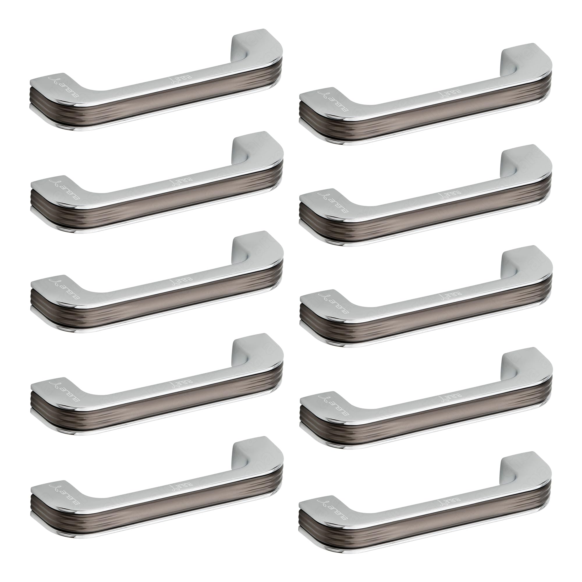 Arena Zinc Cabinet Handle (10 Pcs) 4-Inch, Dual Tone Grey & Chrome Finish Cabinet Pull Handle for All Types of Kitchen Cabinets, Doors, Wooden Furniture, Drawer Handle, Cabinet Pull Out Handles (B0CS36LQS2) Amazon Price History, Amazon Price Tracker