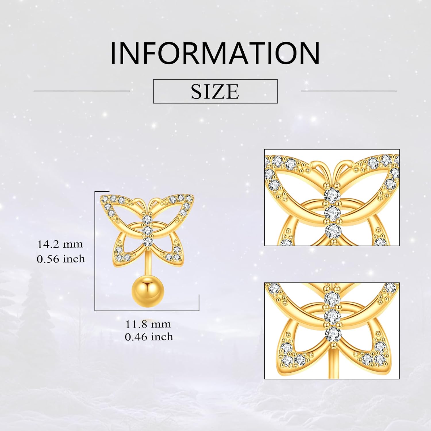 Gold Plated Butterfly Earrings 925 Sterling Silver Half Hoop Butterfly Huggie Earrings Jewelry Gifts for Women