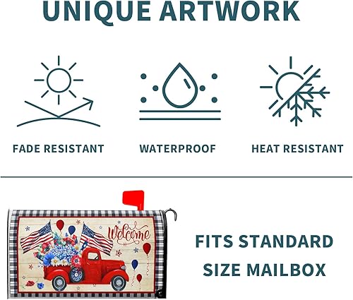 Miniatura 68 de Winter Cardinal Birds - Funda magnética para buzón, tamaño estándar de 25.5 x 21 pulgadas, diseño de pájaros rojos navideños para buzón