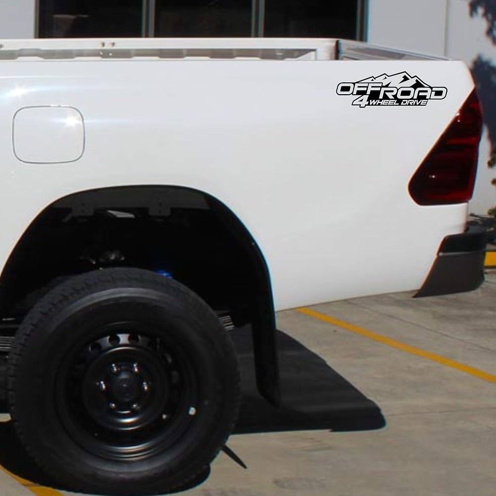 Lot de 2 autocollants 4 x 4 Off Road pour tout terrain, voitures, camions, sport tuning, fabriqués en vinyle polymère extérieur résistant à la chaleur et au froid (bleu