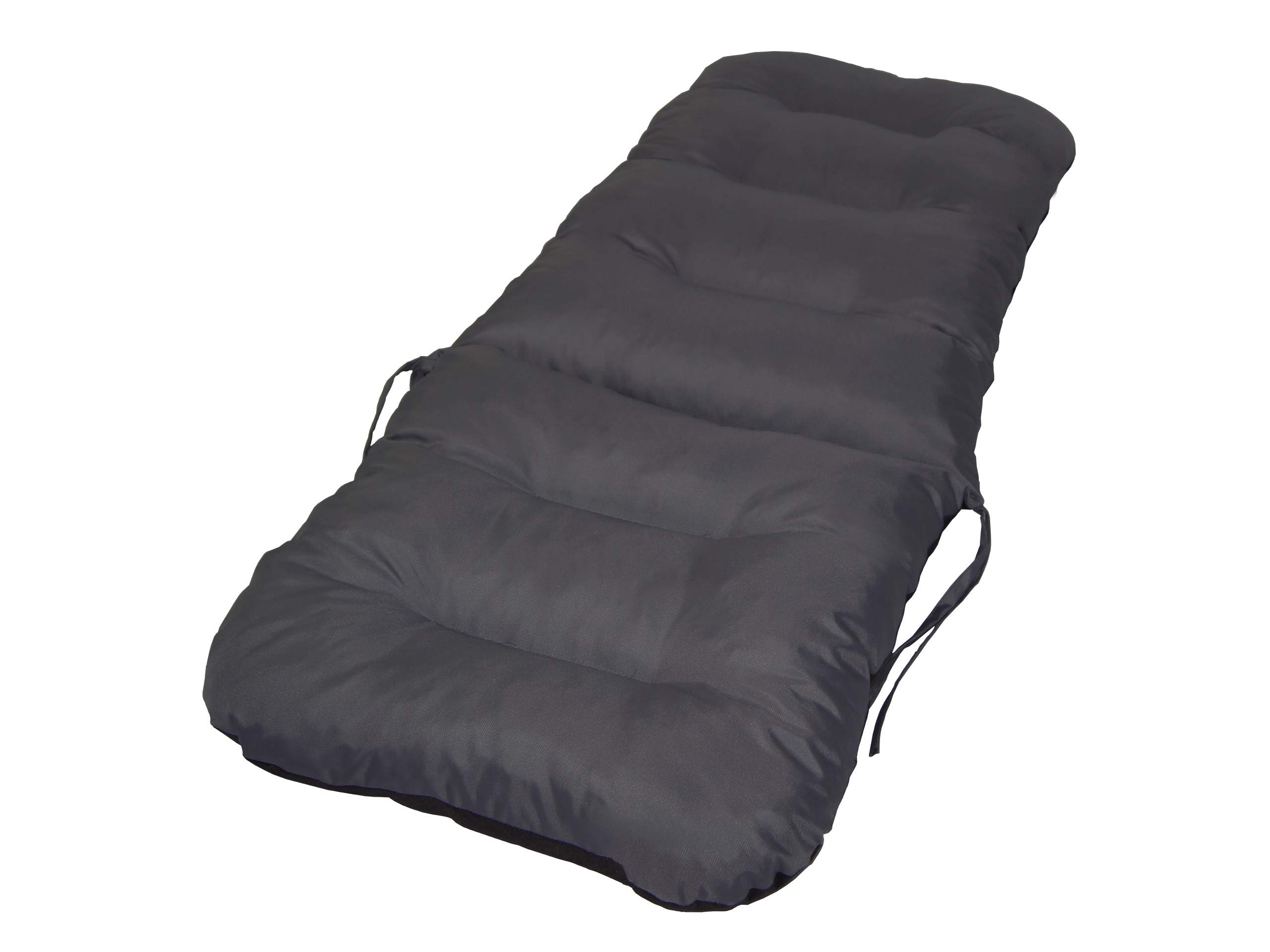 4X Stuhlauflagen für Gartenmöbel Sitzpolster für Hochlehner Gartenmöbelauflagen, Chair, Gartenstuhl-Auflage - 120 x 48 x 7 cm - Grau/Graphit - 4 Stück