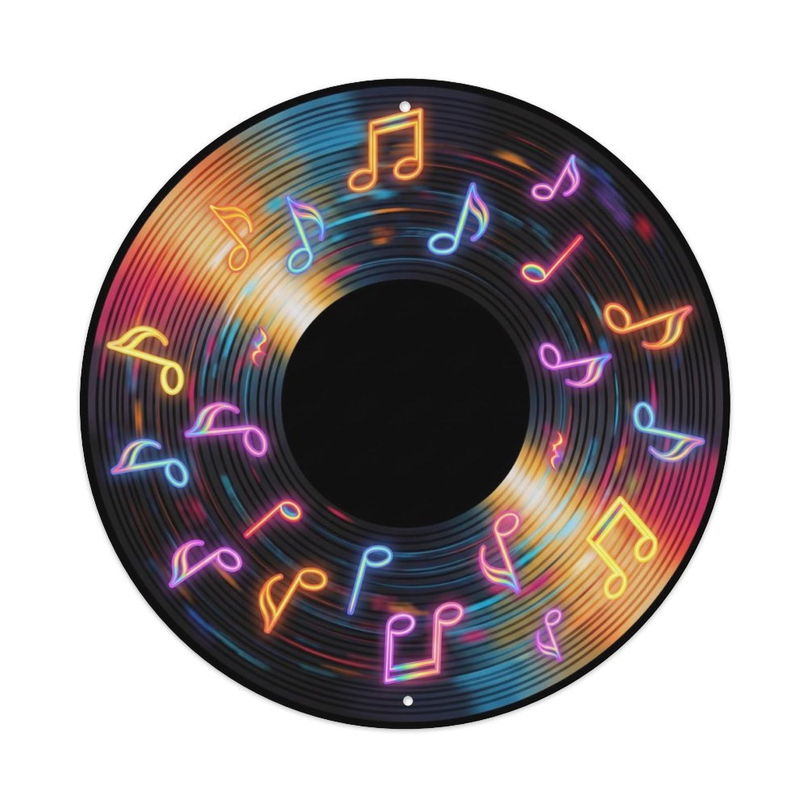 Colorful Music Vinyl Records Speed Color Trail Metal Tin Sign