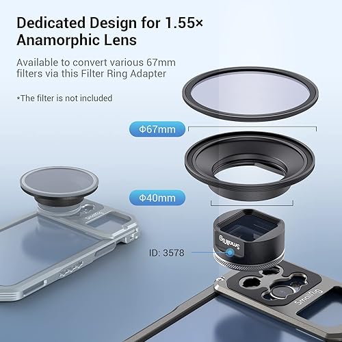 Miniatura 4 de SmallRig Clip de filtro solo para iPhone 1213 Series, 2.047 in, abrazadera de filtro magnético, adaptador de filtro de teléfono celular para Samsung