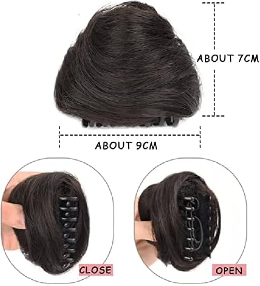 Haarklammer Mini-Kralle Für Dutt Und Hochsteckfrisur – Gebrochenes Schwarz, Hitzebeständig, Ca. 19 G – Einfacher Style Für Frauen