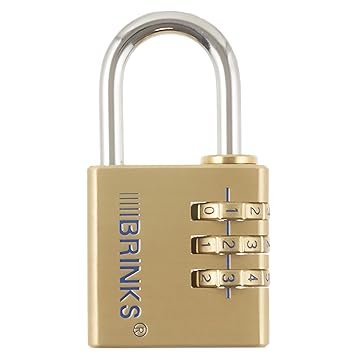 BRINKS 171-40051 40mm Solid Brass Resettable Combination Lock