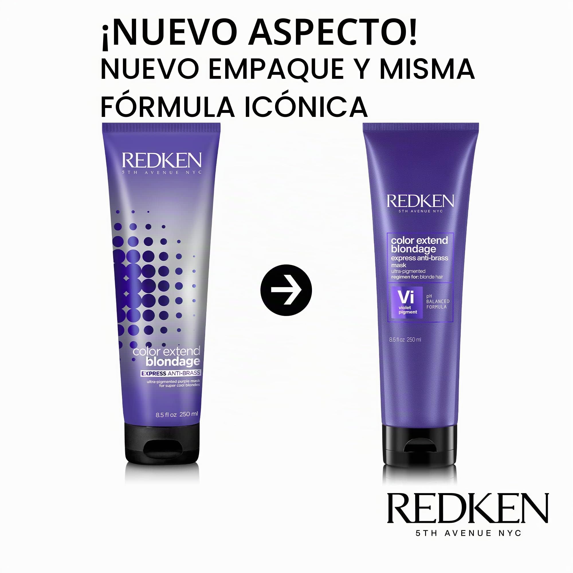 Redken, Mascarilla para el Cuidado del Color para Cabello Rubio, Color Extend Blondage, 250 ml
