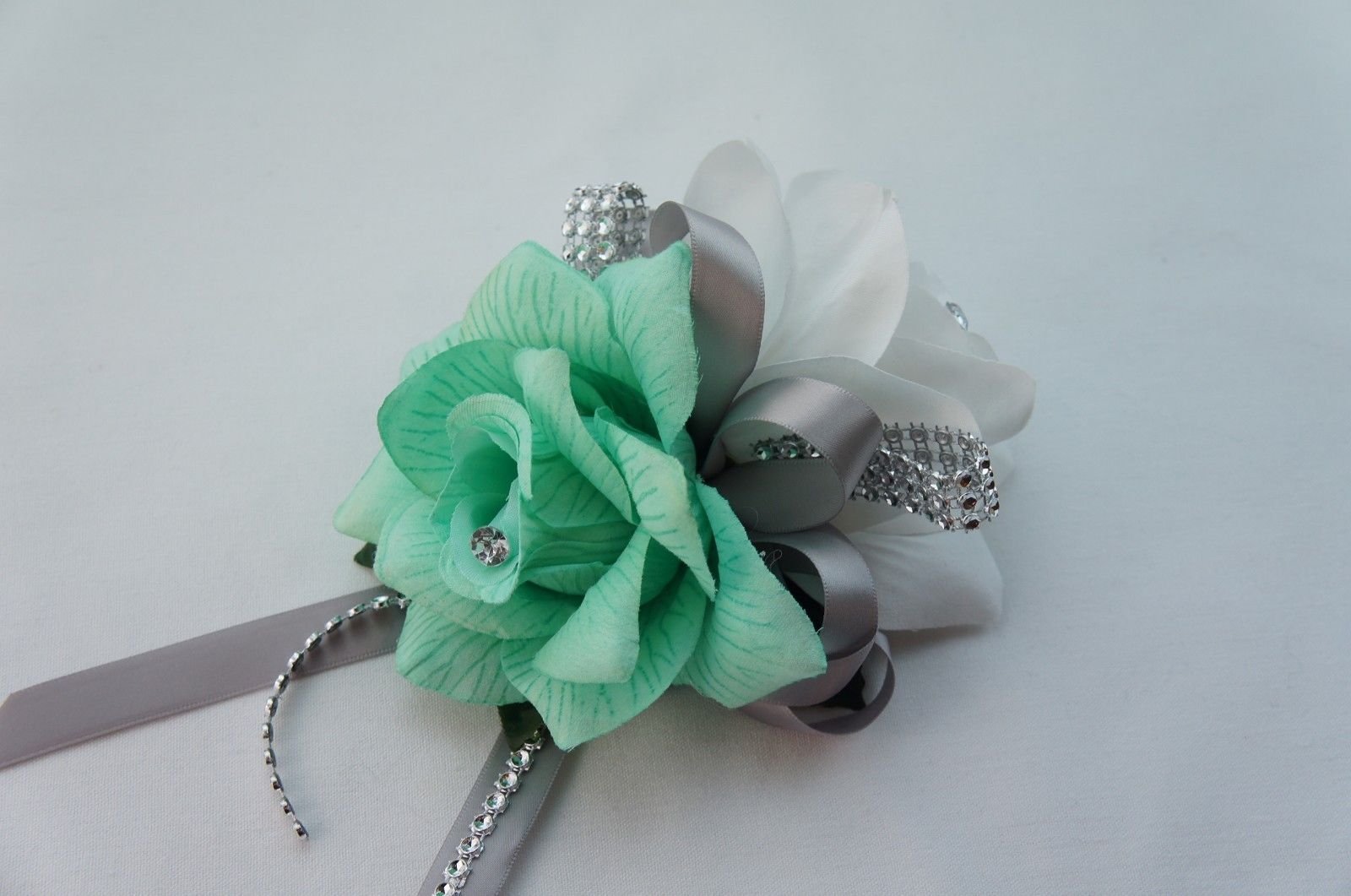 corsage for mint green dress Elegant Organza Rose Corsage & Boutonniere Set - Perfect for Prom  Homecoming Wedding Flowers - Keepsake Reusable