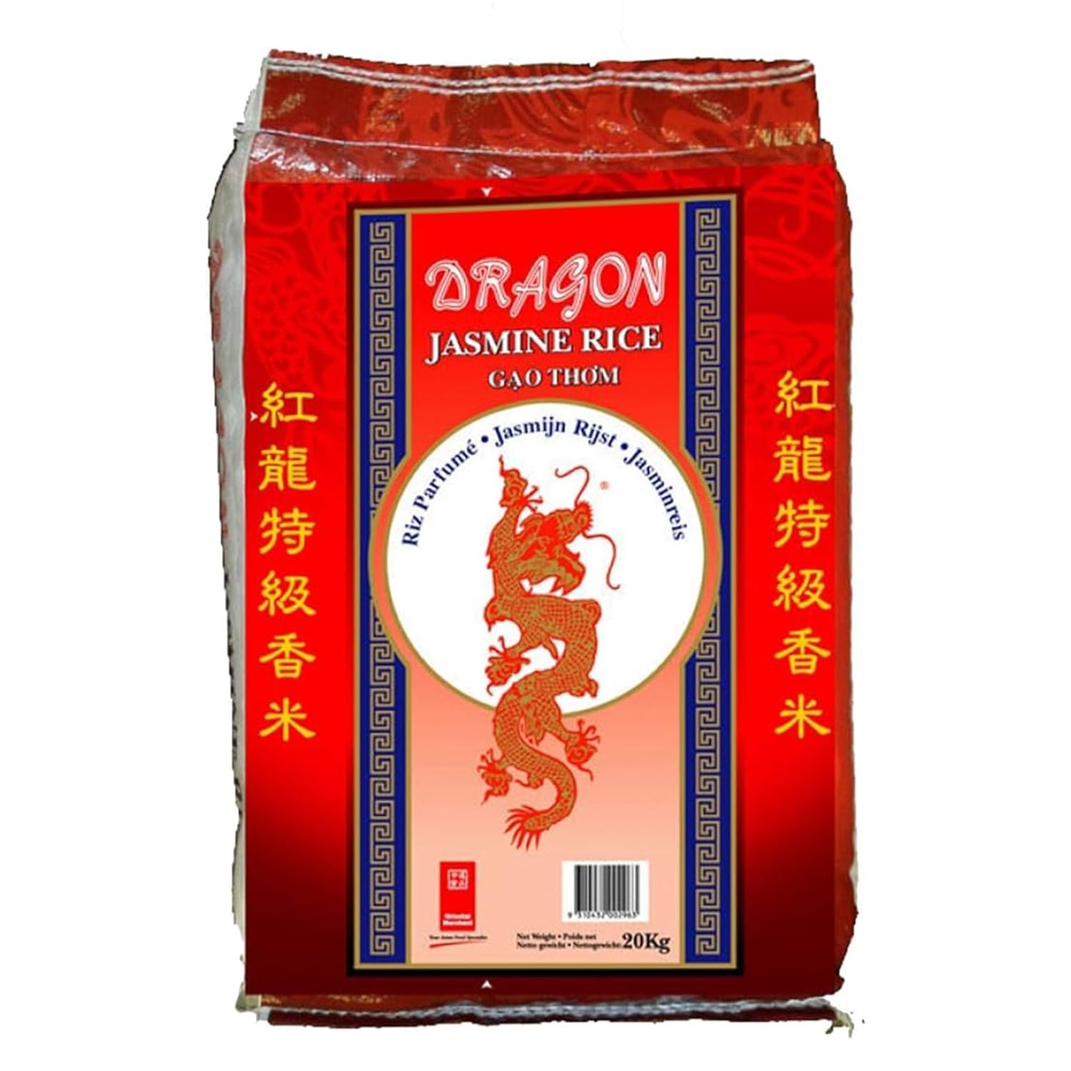 Dragon Jasmine Reis 20kg - Extra lange Körner, ideal für die tägliche Zubereitung, natürlich gereift, perfekter Biryani-Reis für ein unvergleichliches Geschmackserlebnis