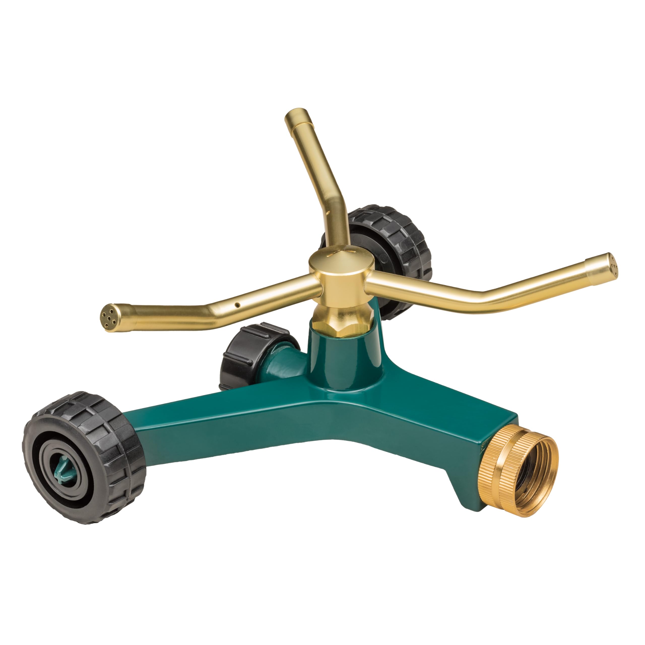 orbit 58257n lawn and garden 3-arm metal sprinkler with wheel base