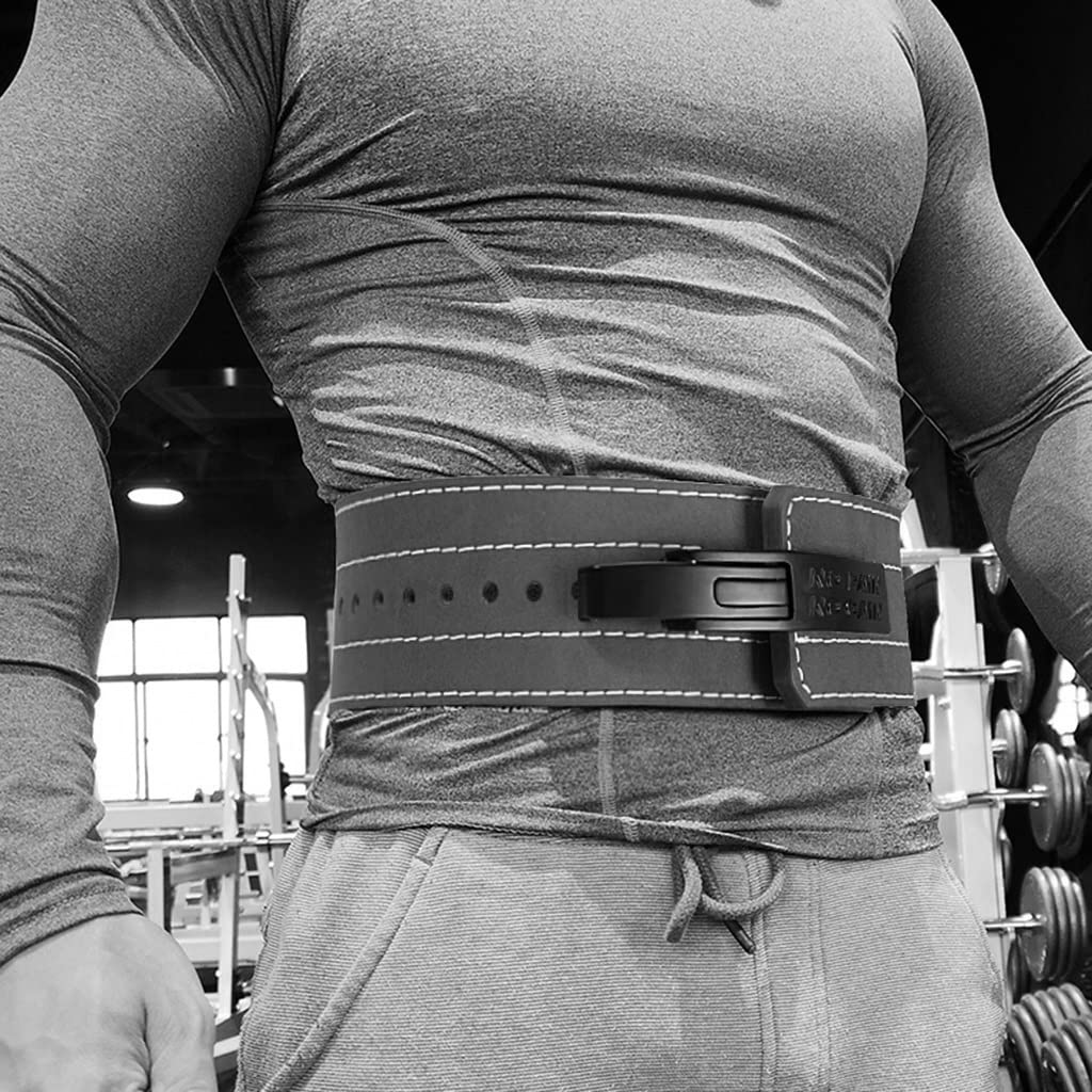 Pas do podnoszenia ciężarów Skórzana dźwignia podnoszenia ciężarów Pas do ćwiczeń Trening Wsparcie pleców do podnoszenia fitnessu treningu krzyżowego i podnoszenia ciężarów (kolor: brązowy, rozmiar: L)