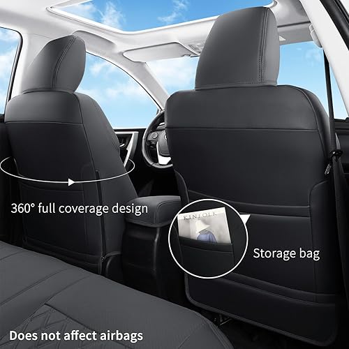 Miniatura 5 de GIANT PANDA Juego completo de fundas de asiento de automóvil personalizadas para Toyota Corolla L LE LE Eco XLE Sedan 2014 2015 2016 2017 2018 2019