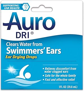 Auro Dri Swimmerâ€™s Ears Drying Drops | Relives Discomfort from water clogged ears | 1 oz | Pack of 6