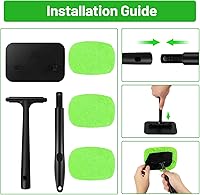 Vista 5 de Xindell - Limpiador de ventanas de coche - Juego de limpiaparabrisas, capó de microfibra, limpiador exterior e interior de coche con mango largo