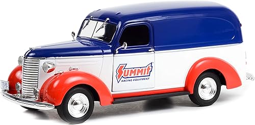 1939 Chevy Panel Truck Summit Racing Equipo funcionando en modelo fundido a troquel serie 5 1/24 vacío por Greenlight 85061