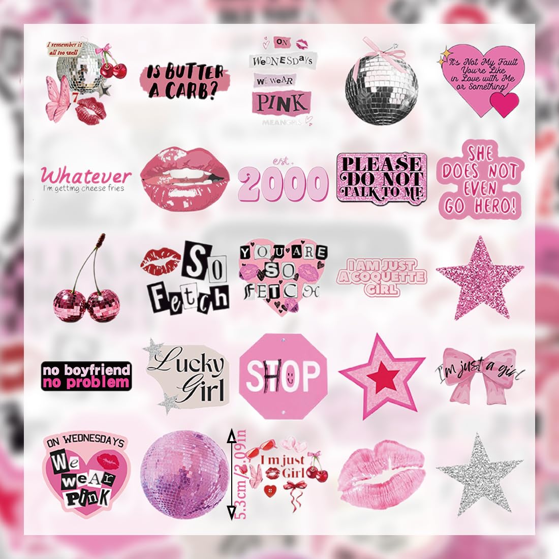 50psc Y2K adesivi stickers sticker stickers aesthetic eleganti adesivi in vinile per computer portatili bottiglie d'acqua moto e altro ancora design hip hop e graffiti per bambini e adulti