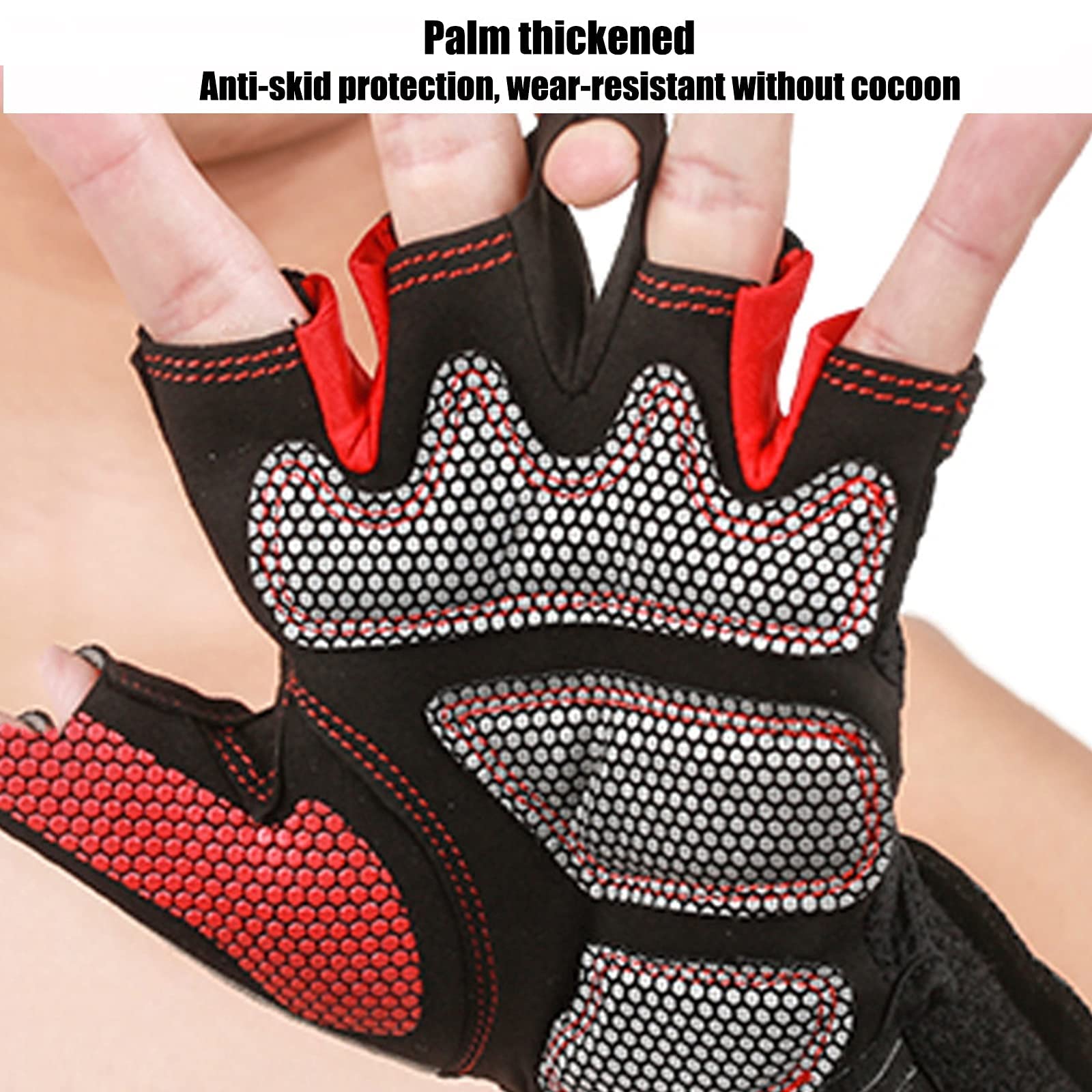 Guanti sportivi, guanti a mezze dita, guanti for sollevamento pesi for allenamento in palestra for uomini e donne, protezione traspirante, guanti a mezze dita, supporto lungo for il polso(Yellow,M)