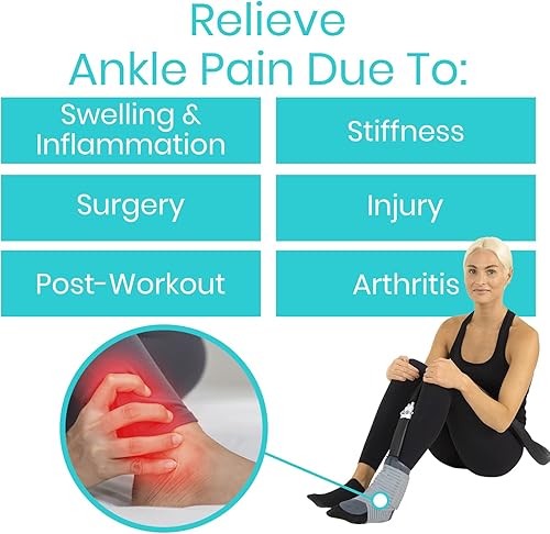 Miniatura 6 de Vive Almohadillas de repuesto para máquina de terapia de frío para tobillo, acolchado ergonómico flexible y reutilizable para terapia de frío con