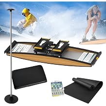 Ski Machines for Exercise, Indoor Ski Simulator with Ski Poles and Mats, Ski Machine Exercise Equipment, 3D Cross Trainer