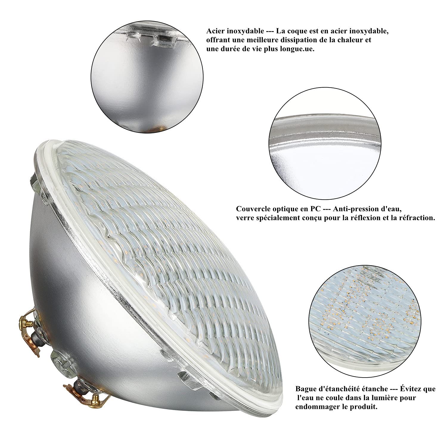 Lampada da piscina a LED PAR56 da 36 W, impermeabile, IP68, illuminazione subacquea, proiettore a LED AC/DC 12 V, per acquario, decorazione piscina, giardino, illuminazione universale