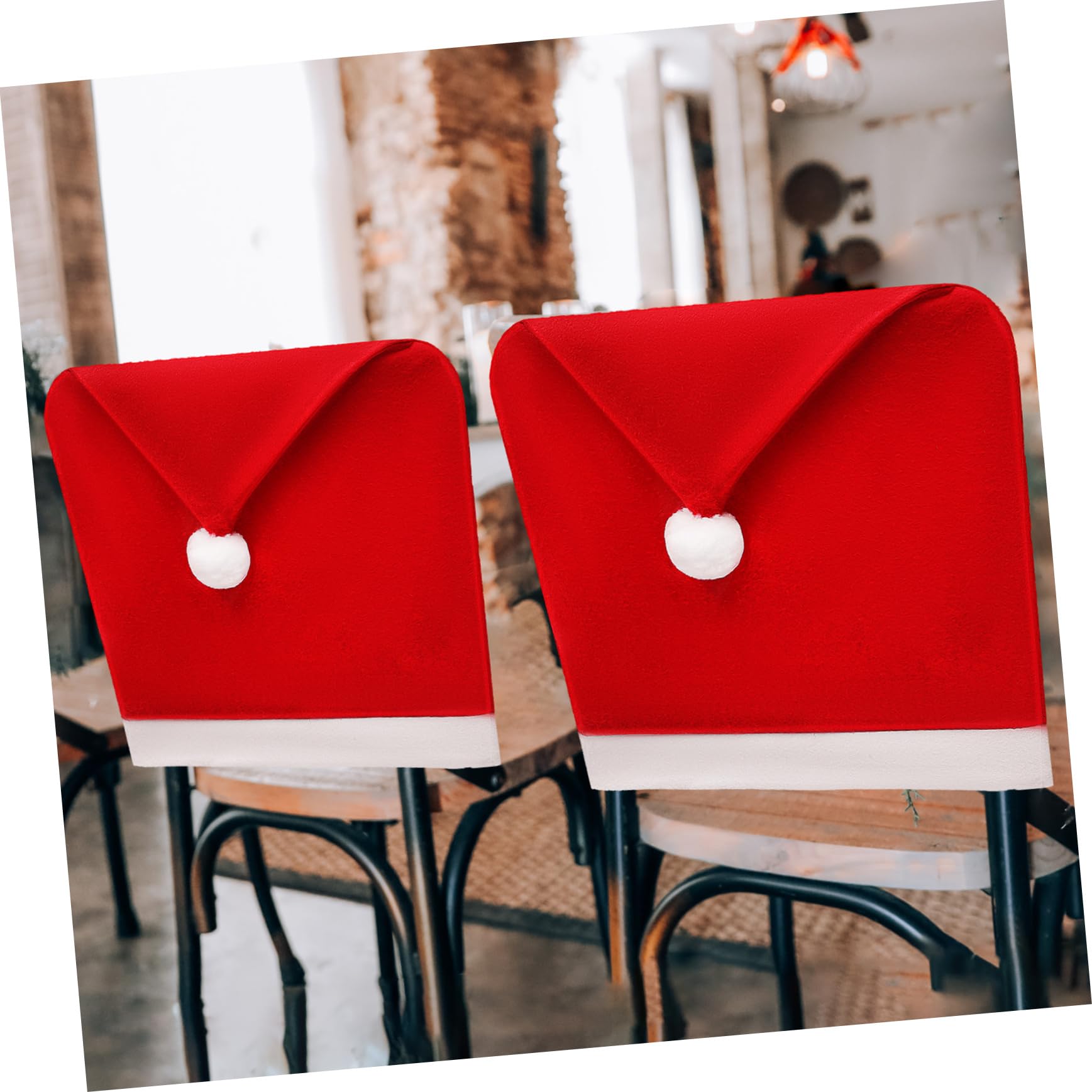 10piezas Fundas De Sillas Navideñas De Fundas De Navidad para y Cómodas para Celebraciones para Decoraciones De Interiores y