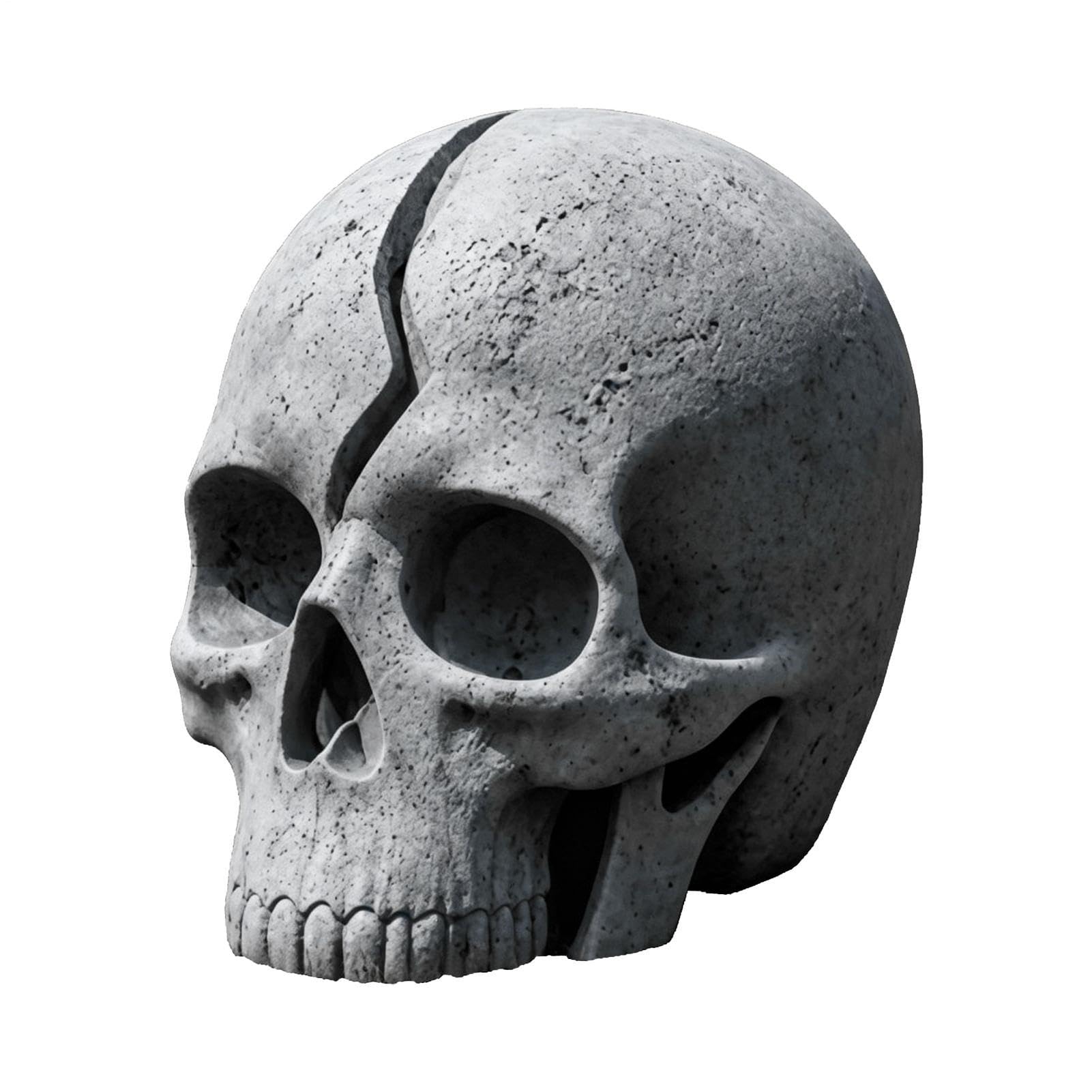 Lámpara solar de calavera de resina con luz LED y adorno exterior gótico