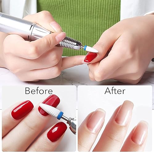 Miniatura 8 de Brocas de cerámica para uñas, 10 unidades, accesorios profesionales para cortar uñas, accesorios de liberación de uñas de gel, uñas de gel, brocas