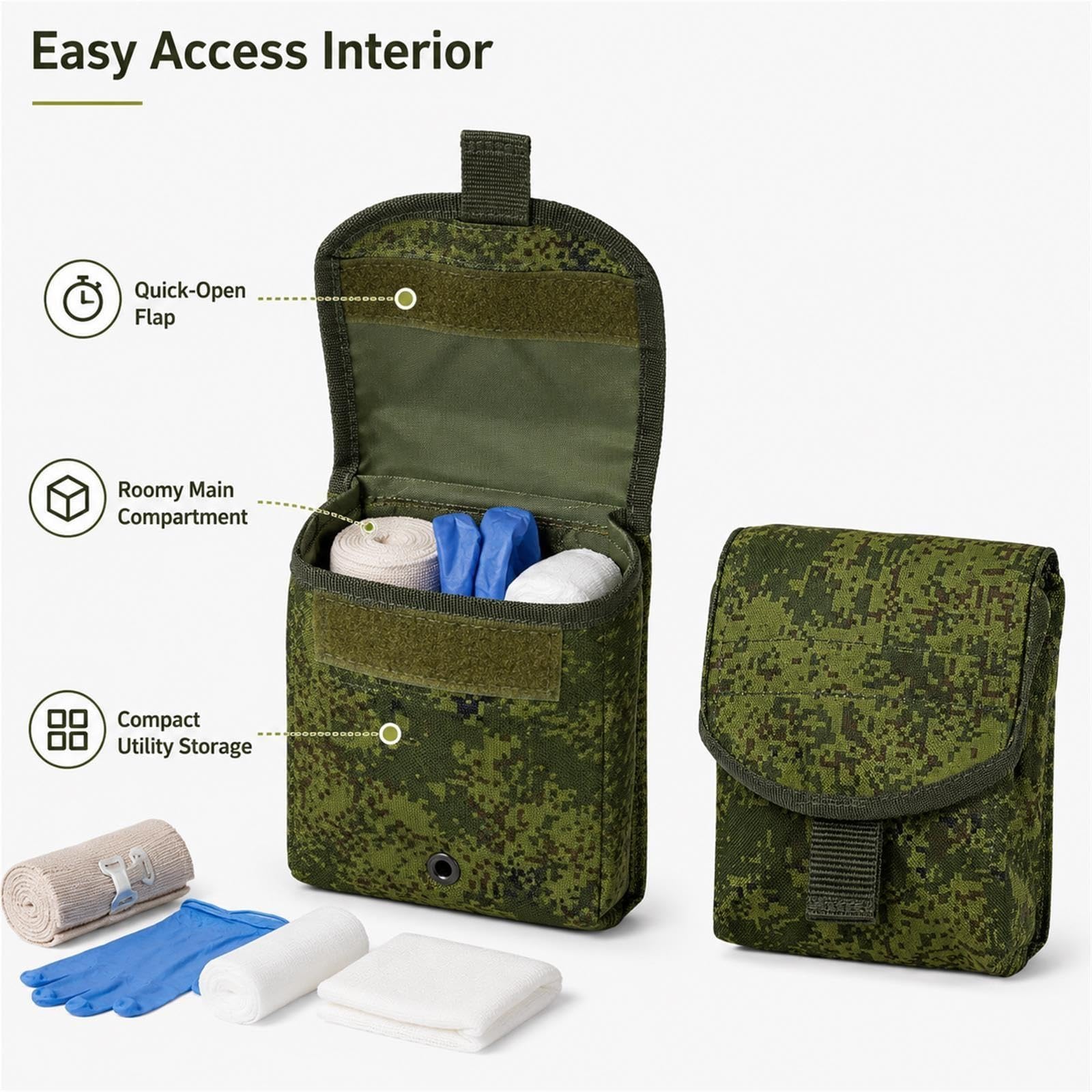 Tasca Utility MOLLE con Patta e Foro di Drenaggio for Attrezzatura Outdoor