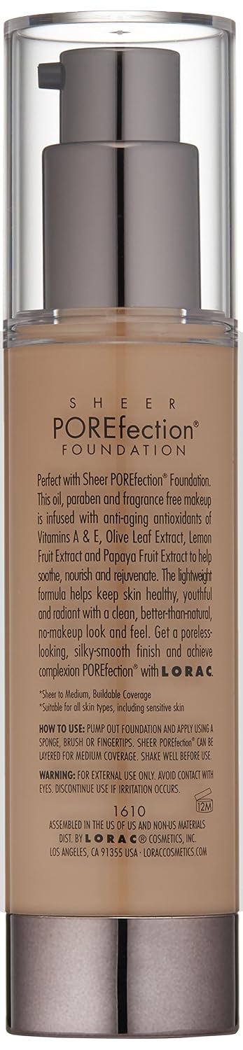 LORAC Sheer Porefection Foundation, Fair, 1.2 Fl Oz