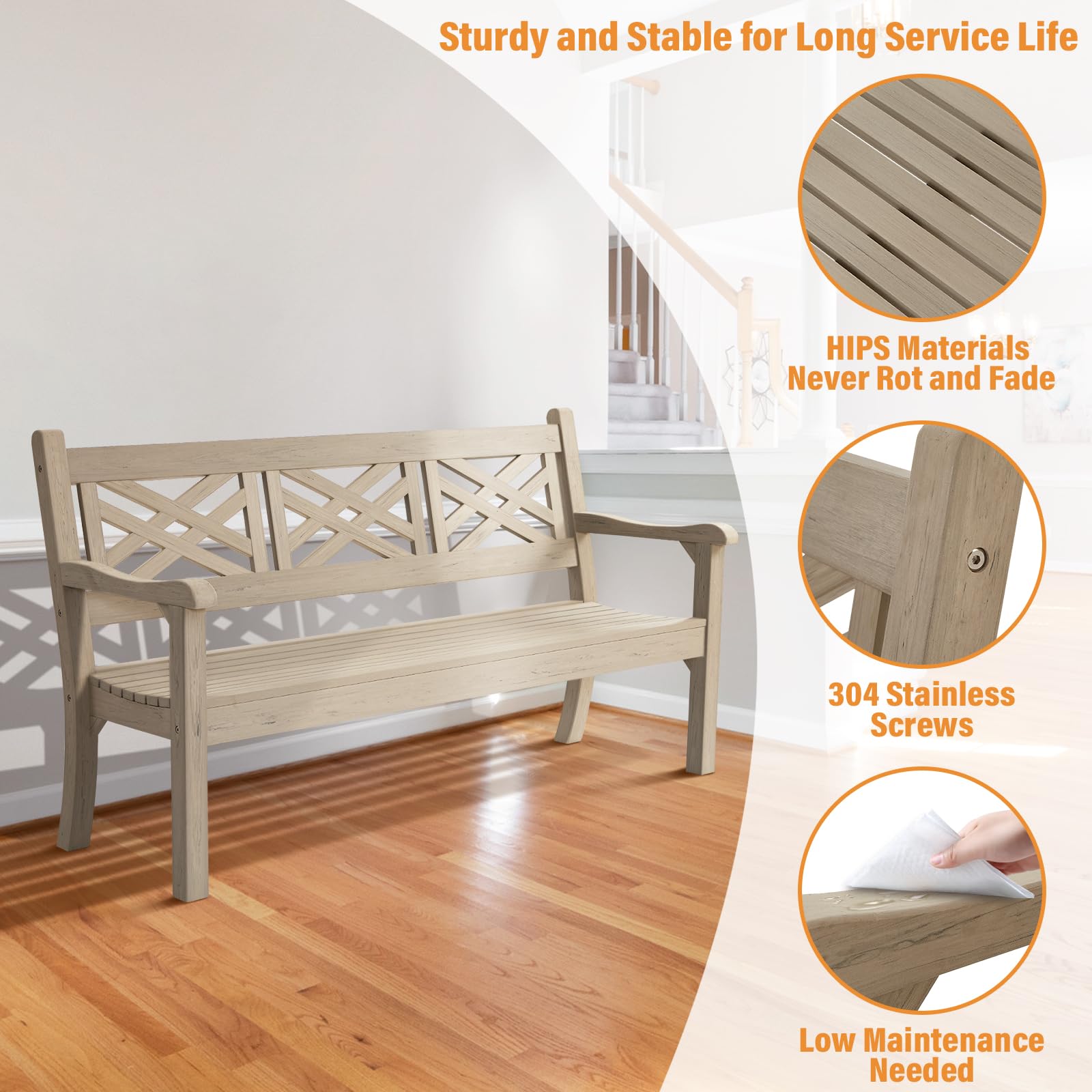 Curved Bench Small Decorative Bench Outdoor Ascot Teak Seater